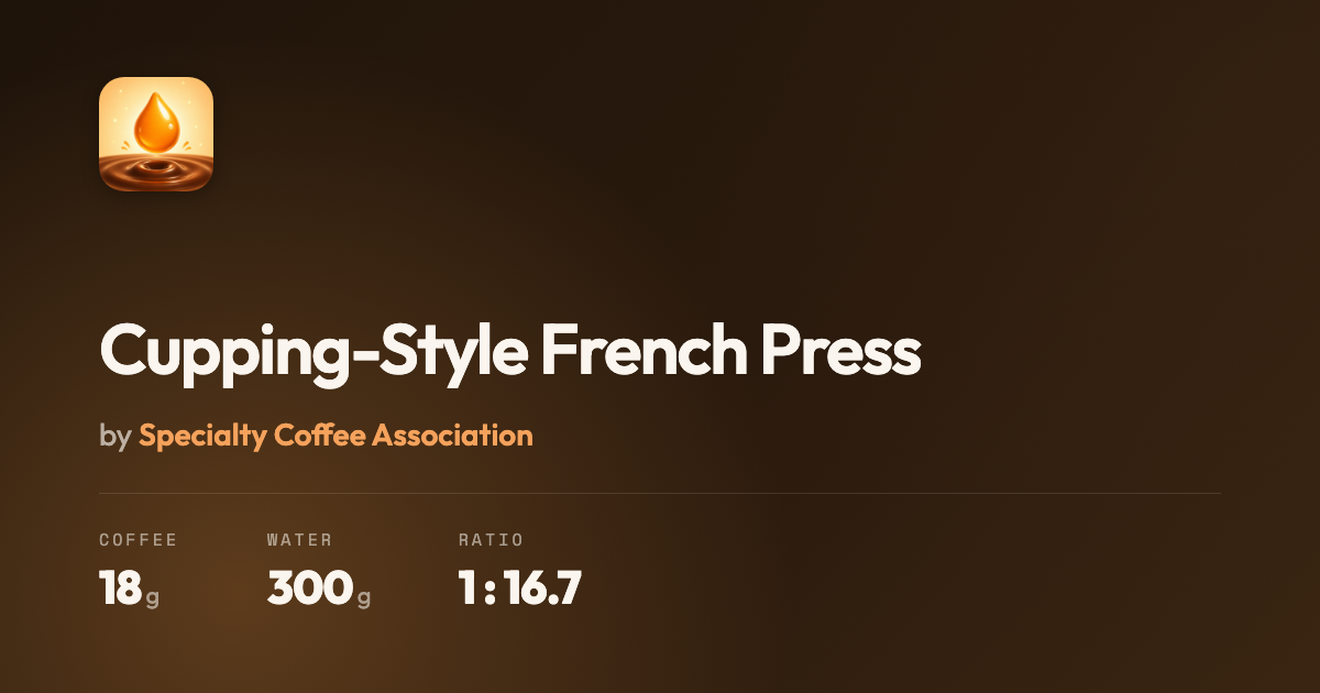 French Press im Cupping-Stil