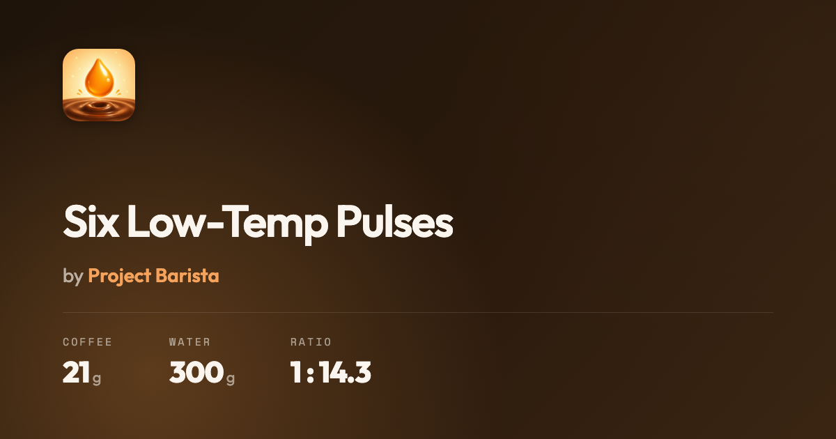 Seis Pulsos em Temperatura Baixa
