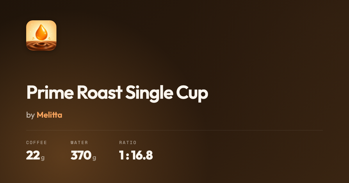Xícara Única Prime Roast