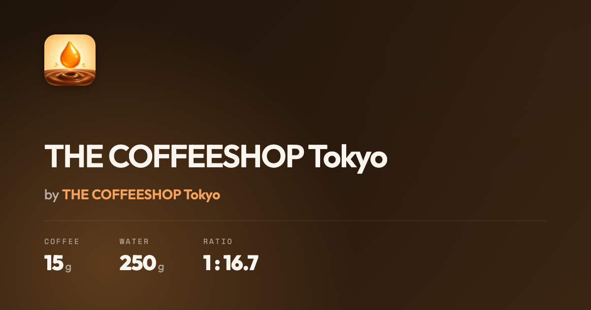 THE COFFEESHOP Tokyo